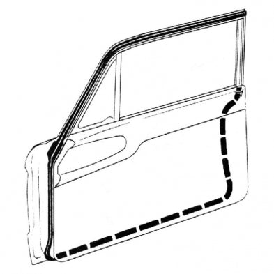 1963-64 GALAXIE & MONTEREY 2DR SEDAN. DOOR SEALS, PR <1.7RTS>