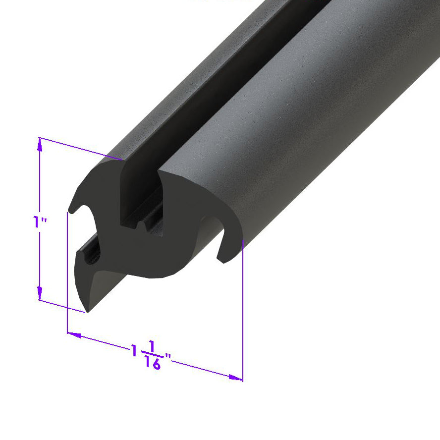 Windshield Gasket with Chrome Lockstrip; LP 301-C/FT