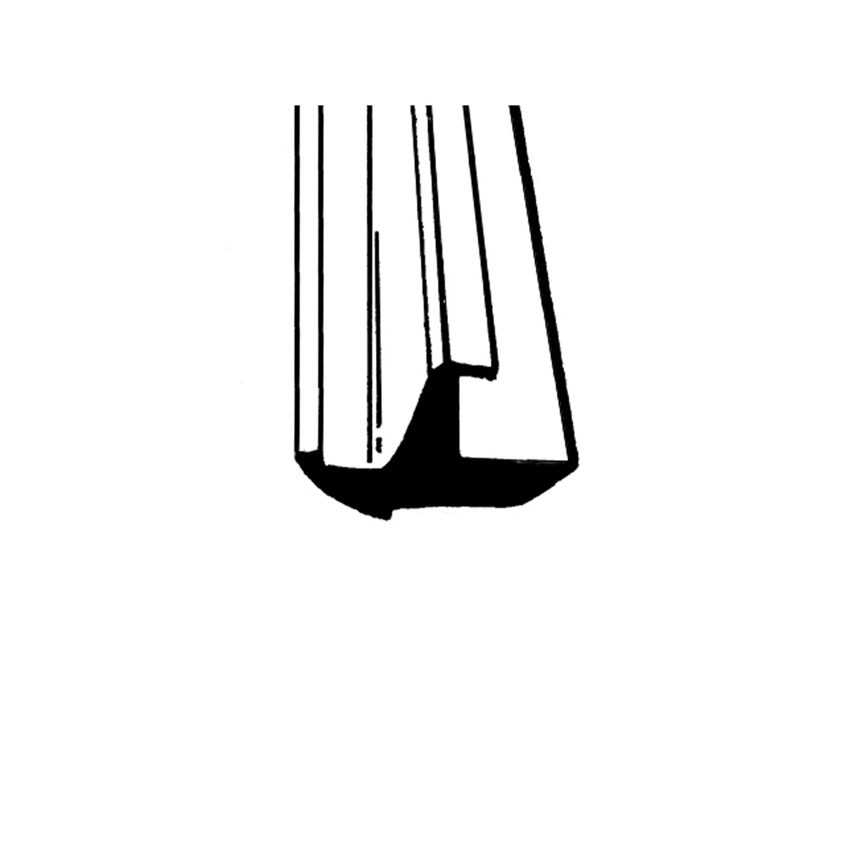 Swing-Out Windshield Seal ForFord Deluxe 1939, Model 74 1937; LP 97-F