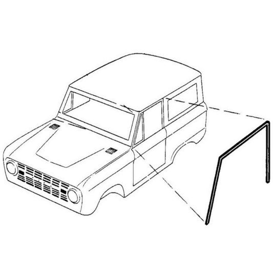 1966-1967 FORD BRONCO ROOFRAIL SEALS, PR