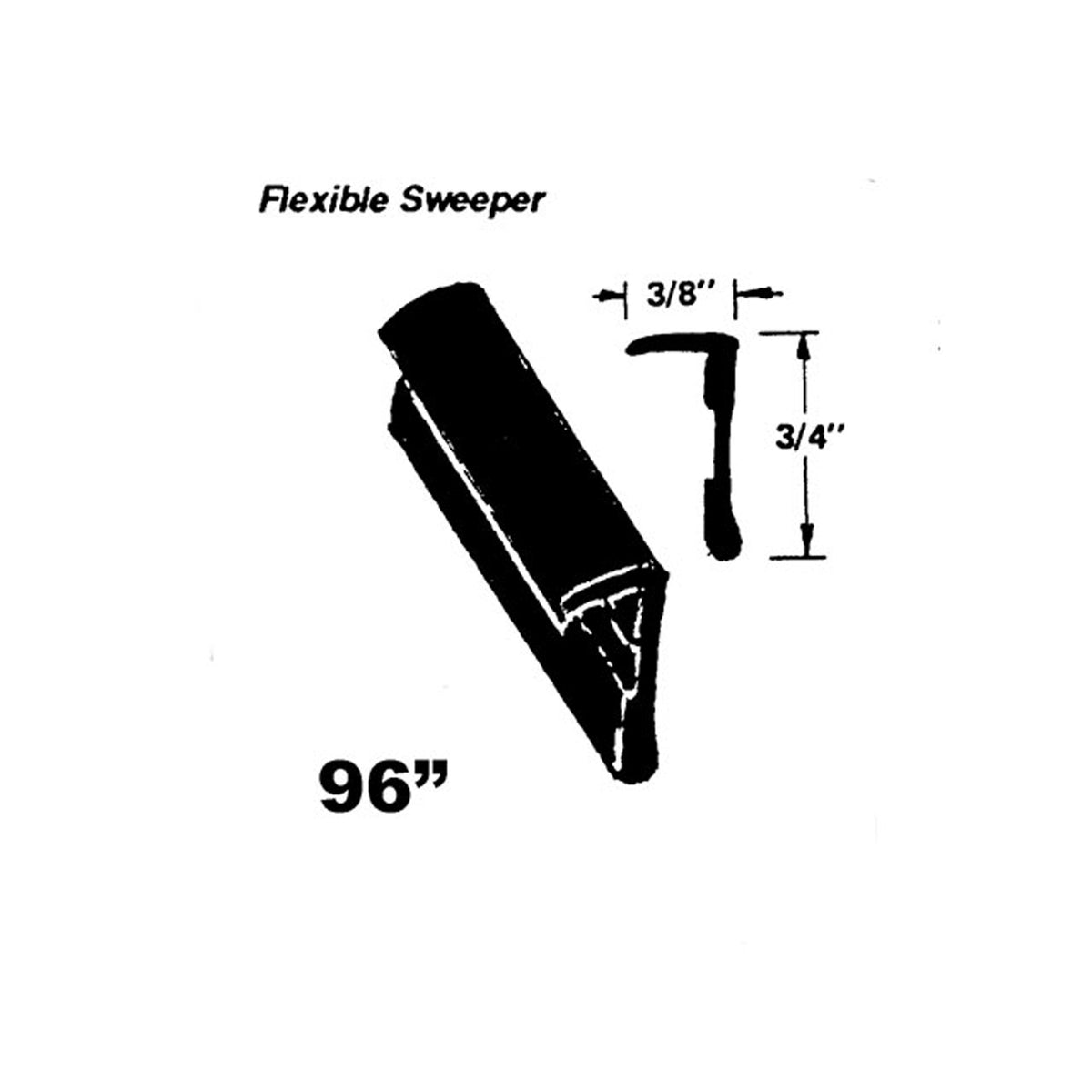 Flexible Sweeper For Ford 300 1963, Club 1961, Club Wagon 1962-1964; WC 23-96