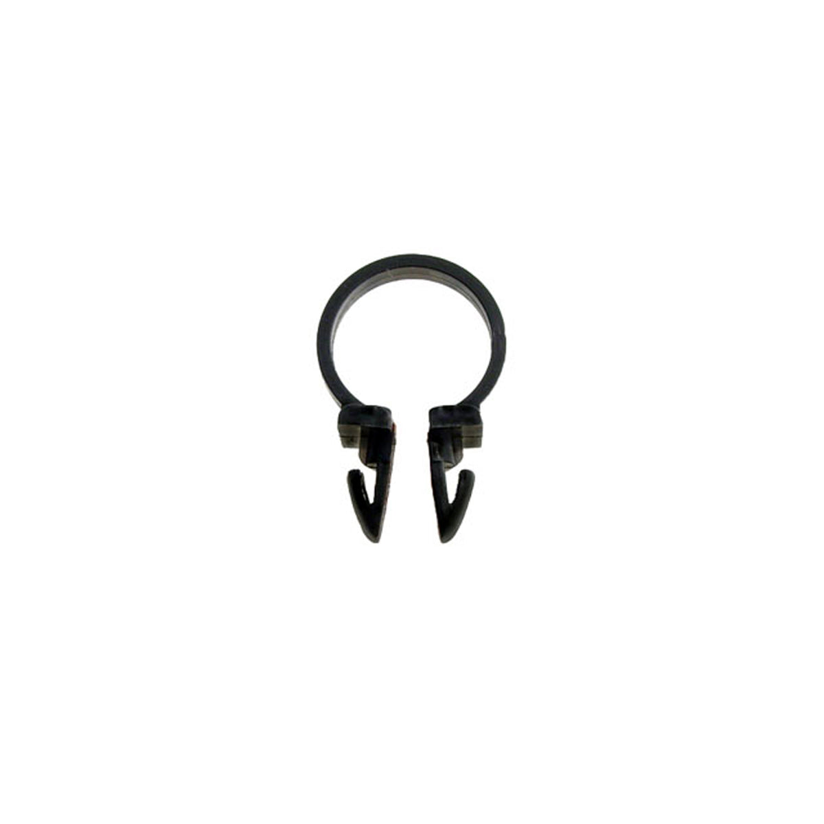 Wiring and Tubing Clip - Black Plastic, 1/4" Hole, 5/8" I.D; WF 321