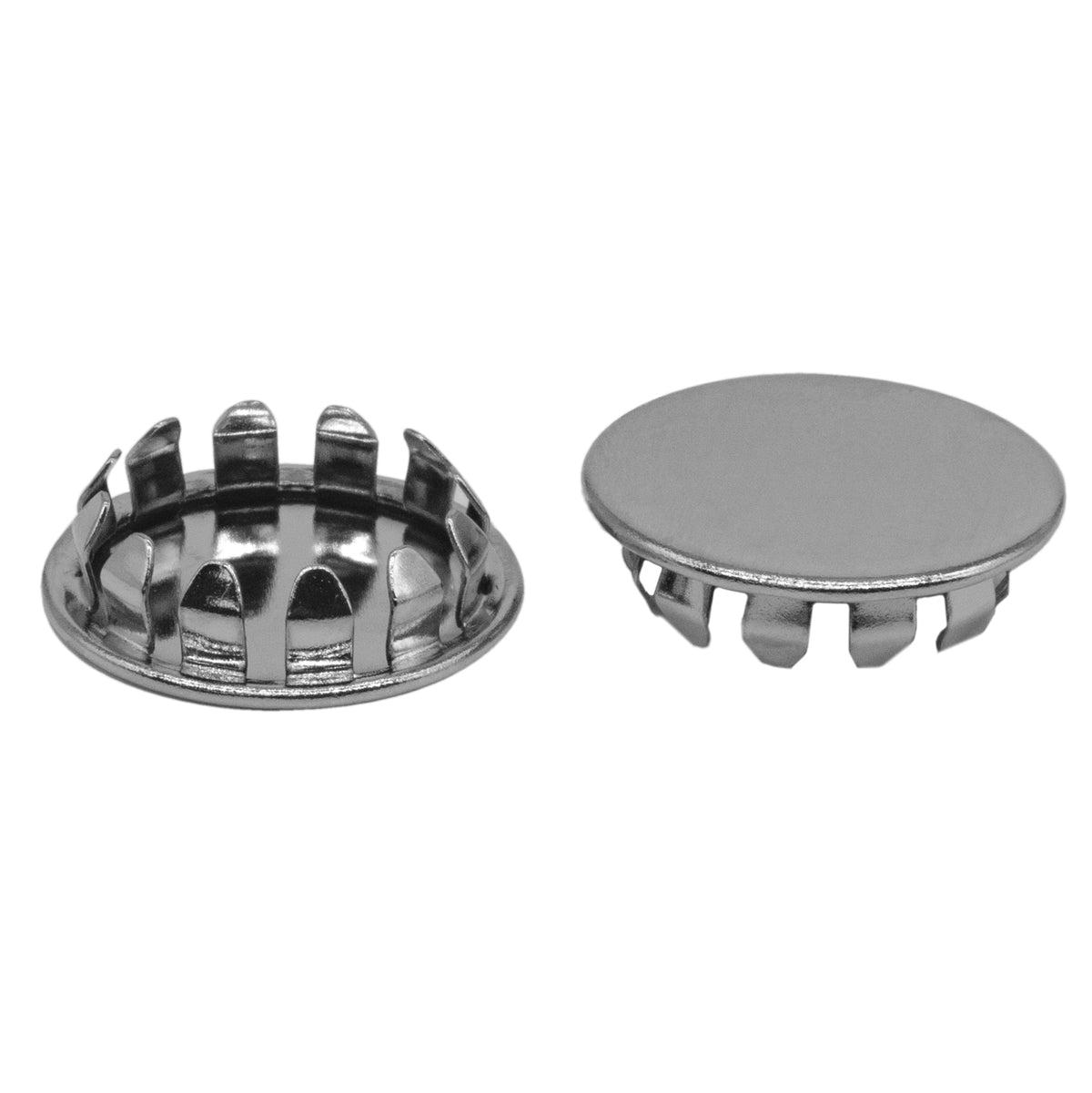 Plug Buttons, Nickel Plated - 3/8", 1/2", 5/8", 7/8" Holes Sizes; 4P 32