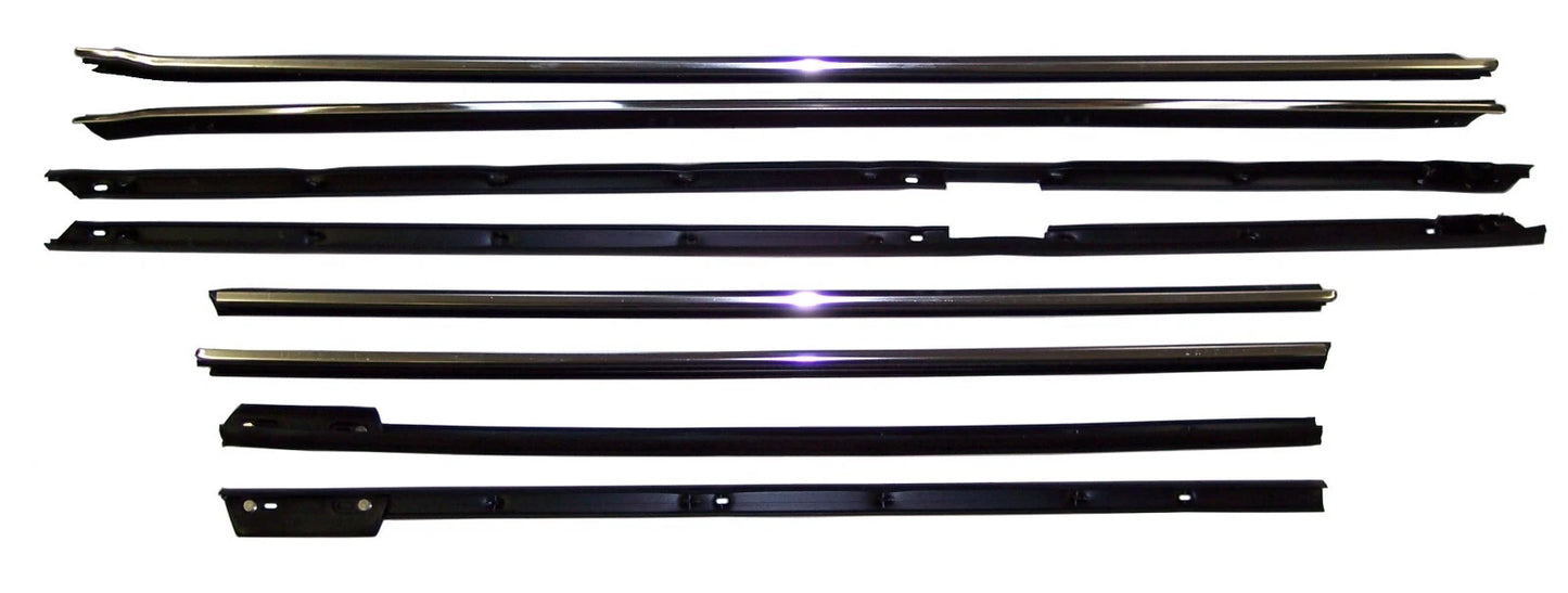 1965-1966 Cadillac Deville 2 door hardtop belt line molding, window sweep seals