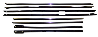 1965-1966 Cadillac Deville 2 door hardtop belt line molding, window sweep seals