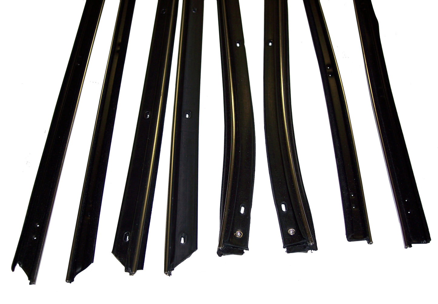 1970-1972 Buick Skylark 8pc window sweep seals, belt line molding.