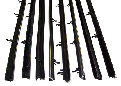 1966-1967 Chevelle & Malibu Convertible 8pc replacement window sweep set.