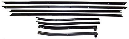 1970-1972 Chevelle Convertible 8pc replacement window sweep set.