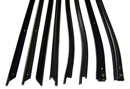 1970-1972 Chevelle Convertible 8pc replacement window sweep set.