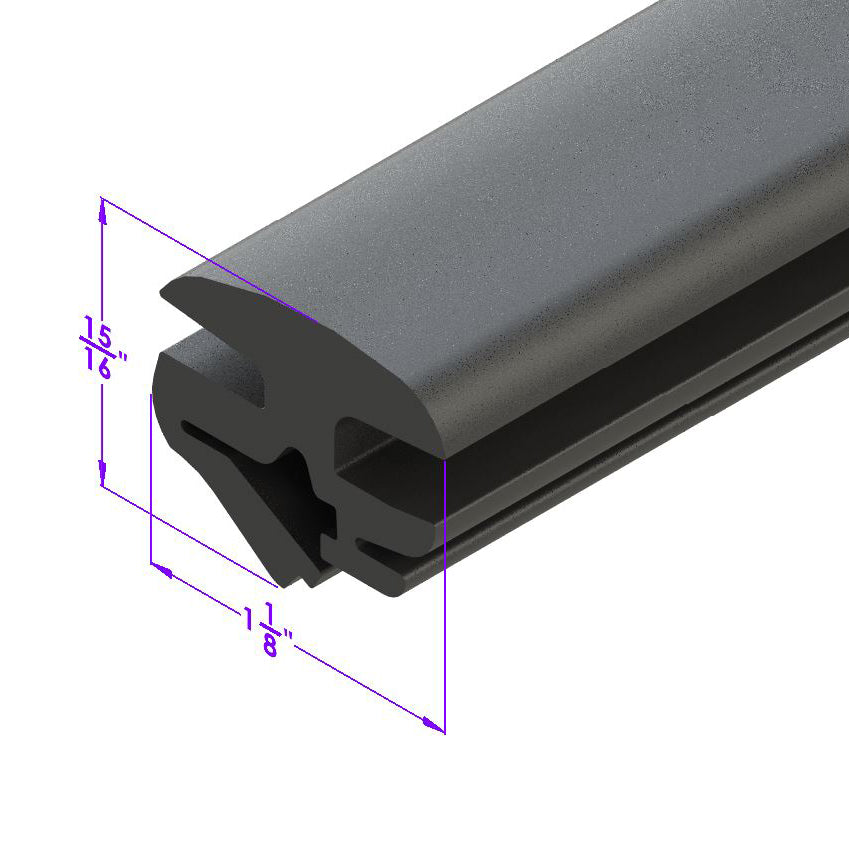 Windshield Seal with Self-Locking Lockstrip; LP 100-B
