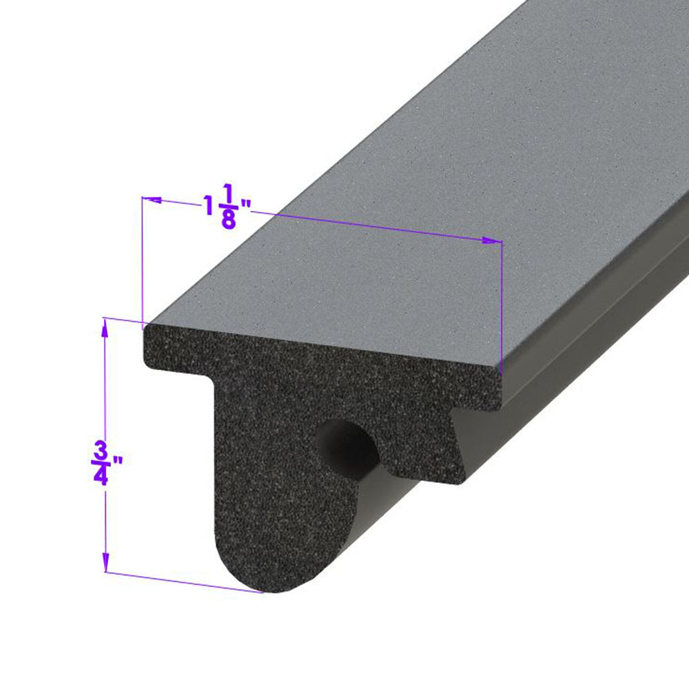 Roof Rail Seal - Snaps into Metal Track; LP 110-X