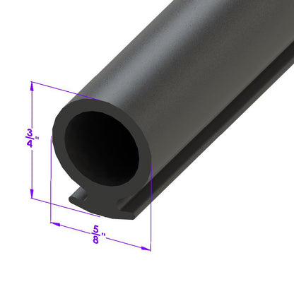 Door Bottom Seal Fits in Steel Track or Held by Clips; LP 112-B