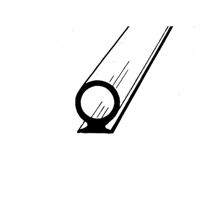 Door Bottom Seal Fits in Steel Track or Held by Clips; LP 112-B