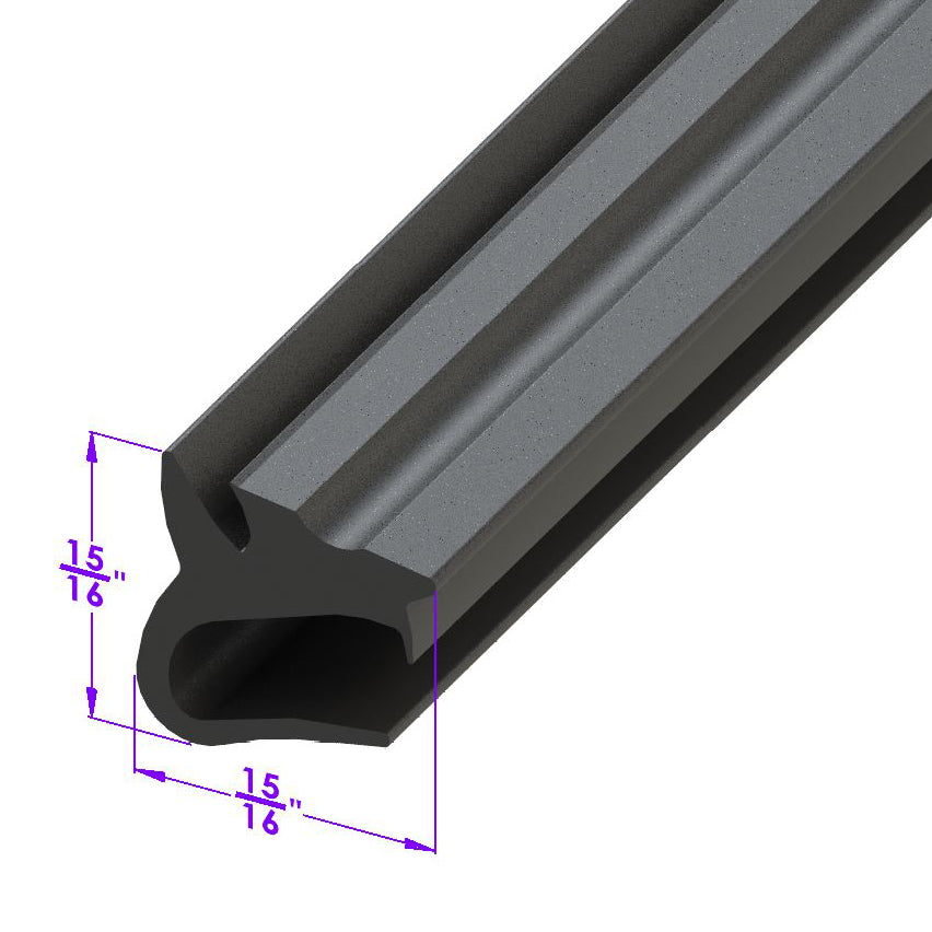 Side Roof Rail Seal Fits in Metal Retainer; LP 120-A