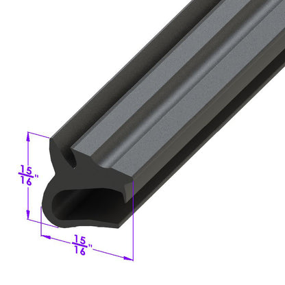 Side Roof Rail Seal Fits in Metal Retainer; LP 120-A