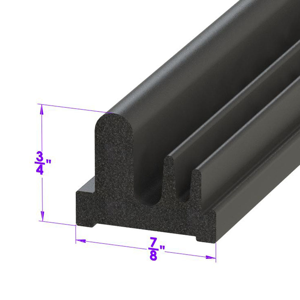 Roof-Rail Seal For Jeep Commando 1966-1972 0.906 in. W x 0.75 in. H; LP 120-J