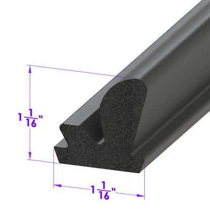 Roof Rail Seal-Hardtops, Used Above Side Window on Windshield Pillar Area LP 120