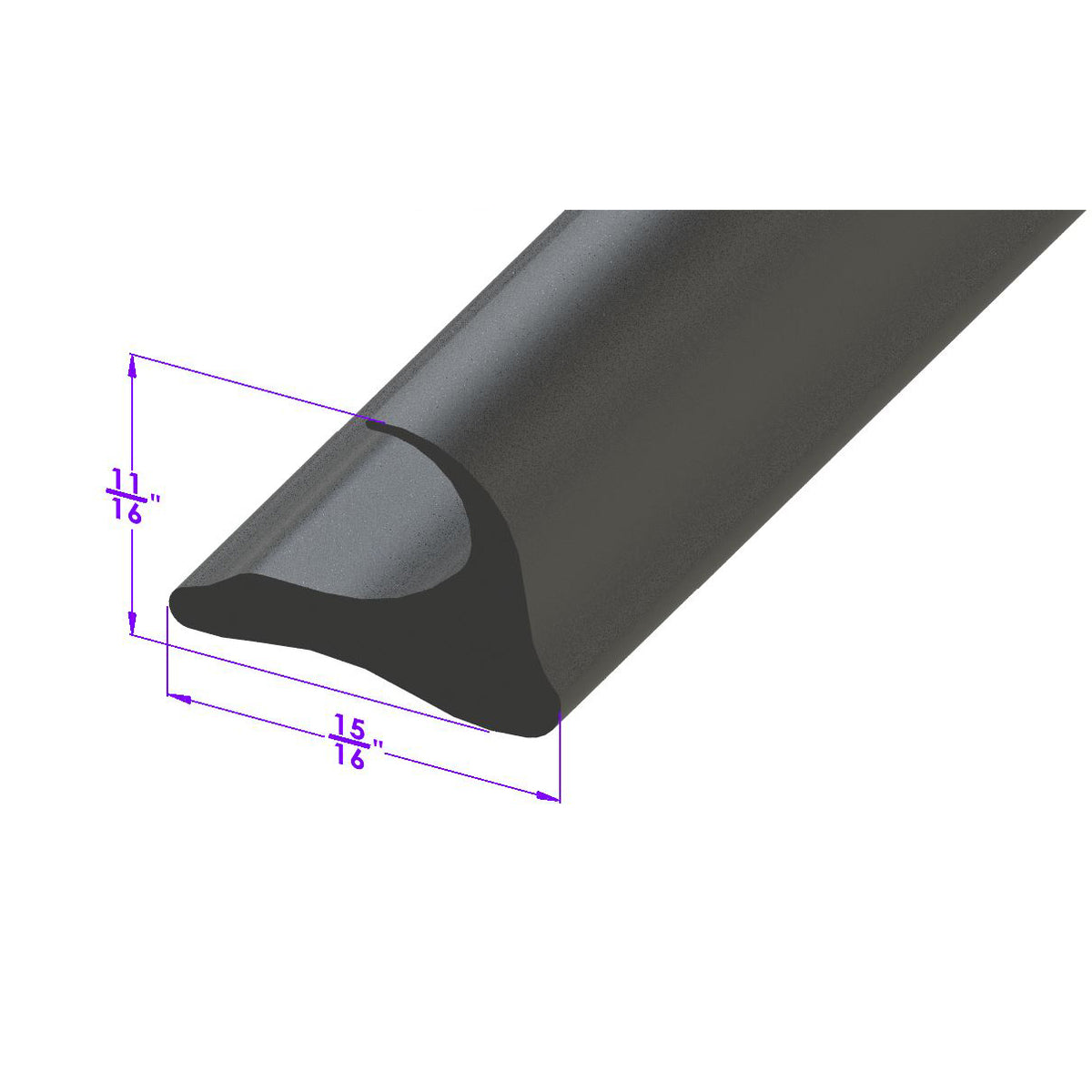 Side Roof Rail Seal For Willys Jeepster 1948-1951; LP 12-A