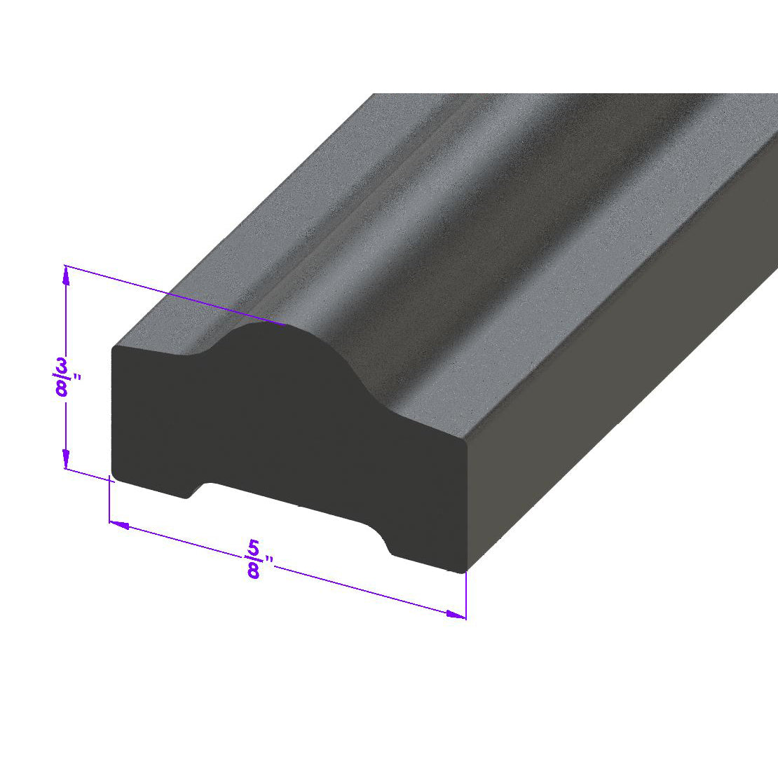 Cowl and Hood Seal All Rubber; LP 14-I