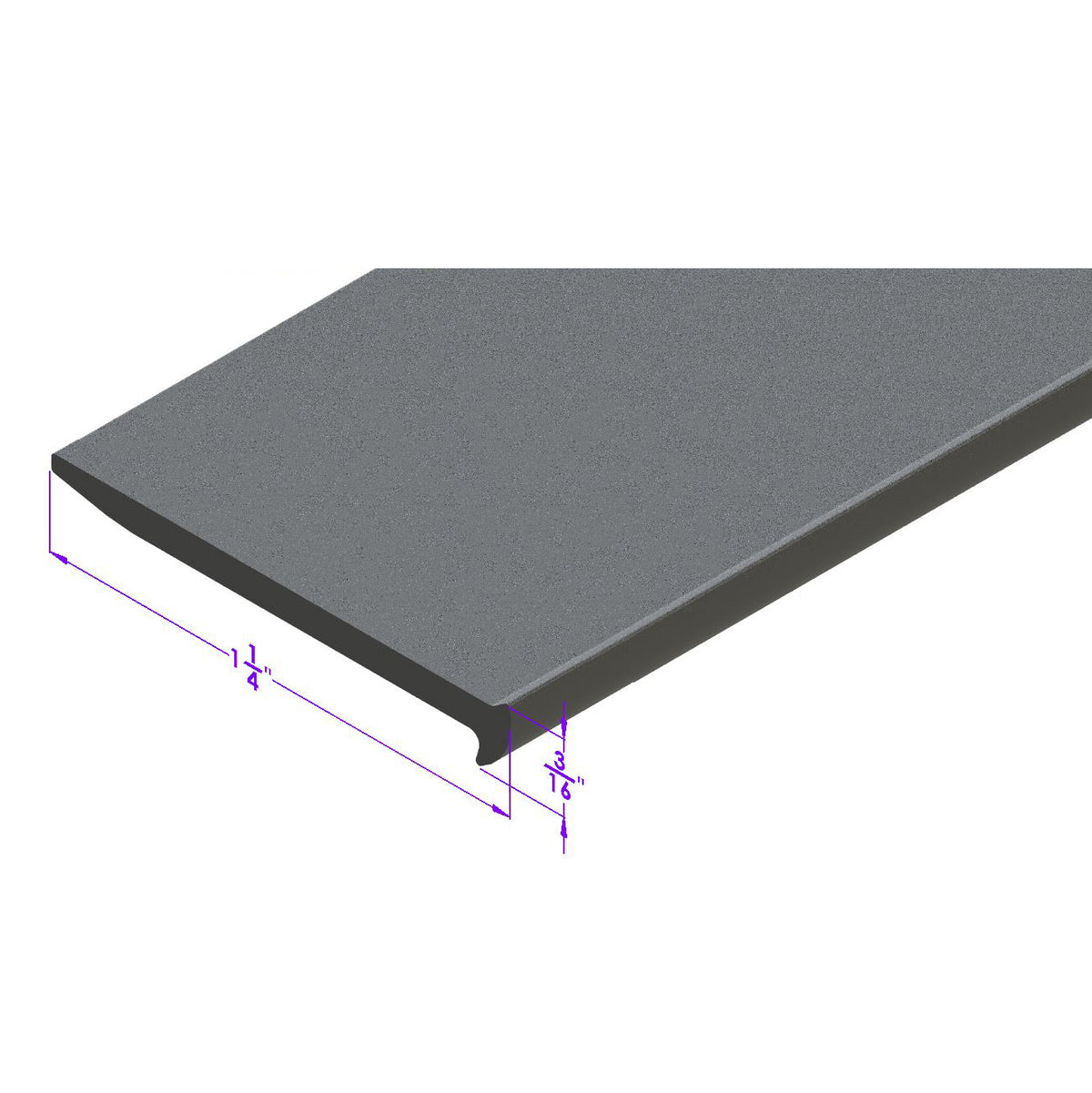 Mounting Pad Extrusion 1/16" Thick 1-1/8" Wide (Inside Bead); LP 15-N