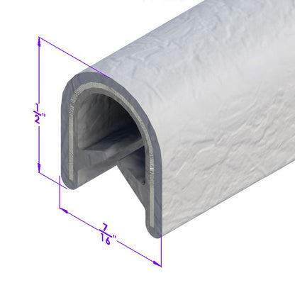 Gray Flexible Plastic Push-On Windlace Fits Cars in the 1960; LP 200-A