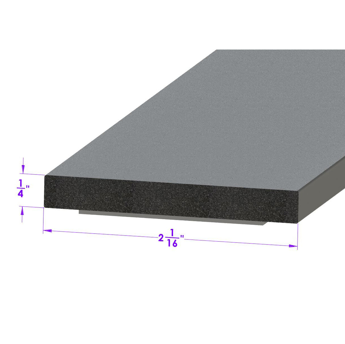 Camper Top Seal 2-1/2" Wide X 3/16" Thick; LP 21225