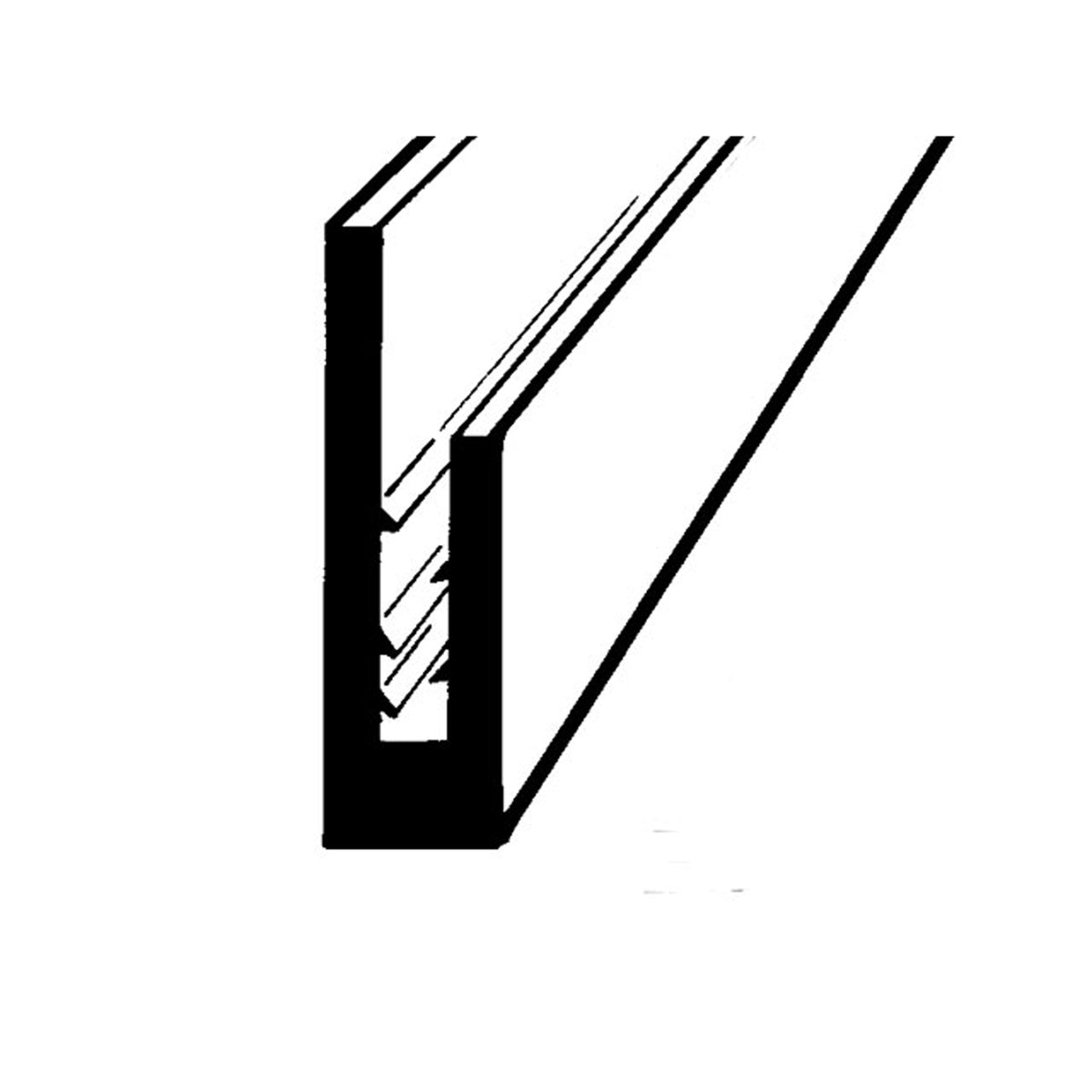 Large "U" Channel For Covering Rough Fiberglass Edges; LP 23-D