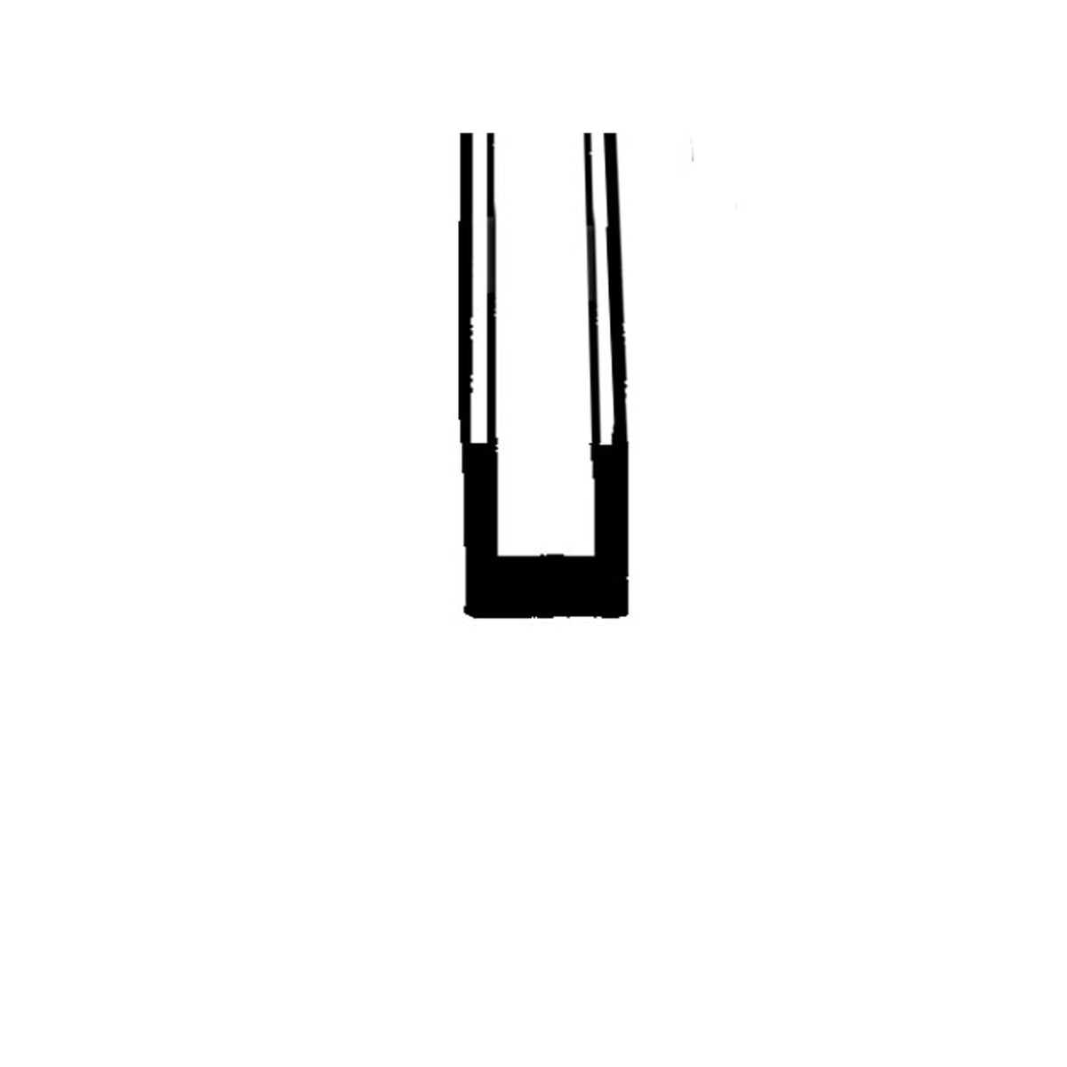 U Channel - 1/4" Wide, 5/16" Deep, 3/32" Inside Channel Width; LP 23