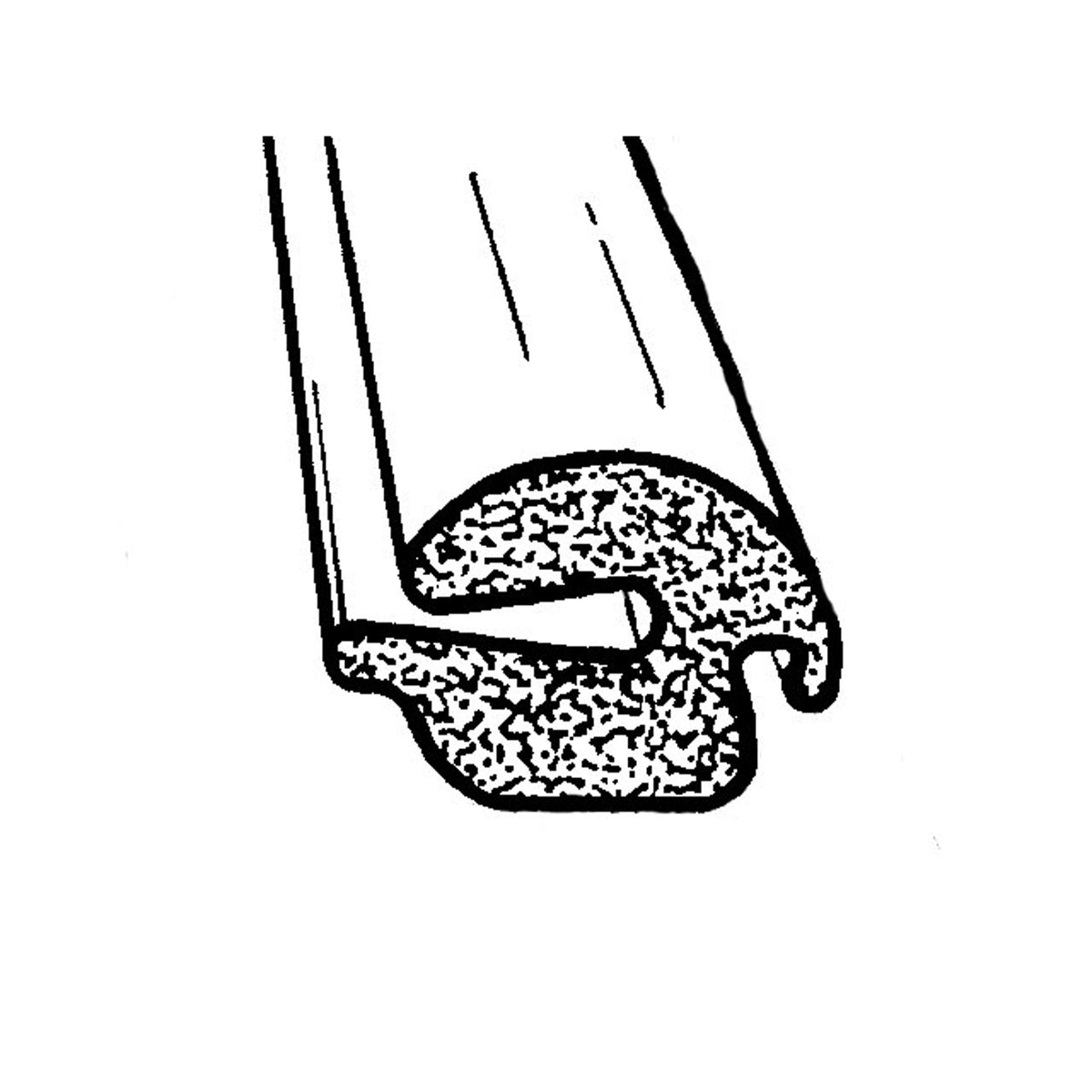Trunk Seal Installs in trunk gutter, Sponge Rubber; LP 50