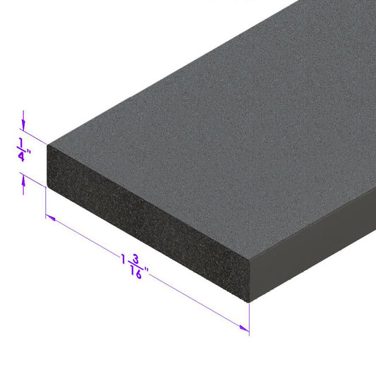 Trunk and Universal Seal Black Sponge, 1-1/2" Wide X 1/4" Thick; LP 58-D
