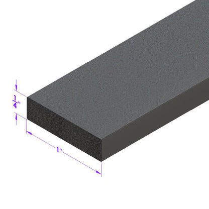 Trunk and Universal Seal Black Sponge, 1" Wide X 1/4" Thick; LP 58-E