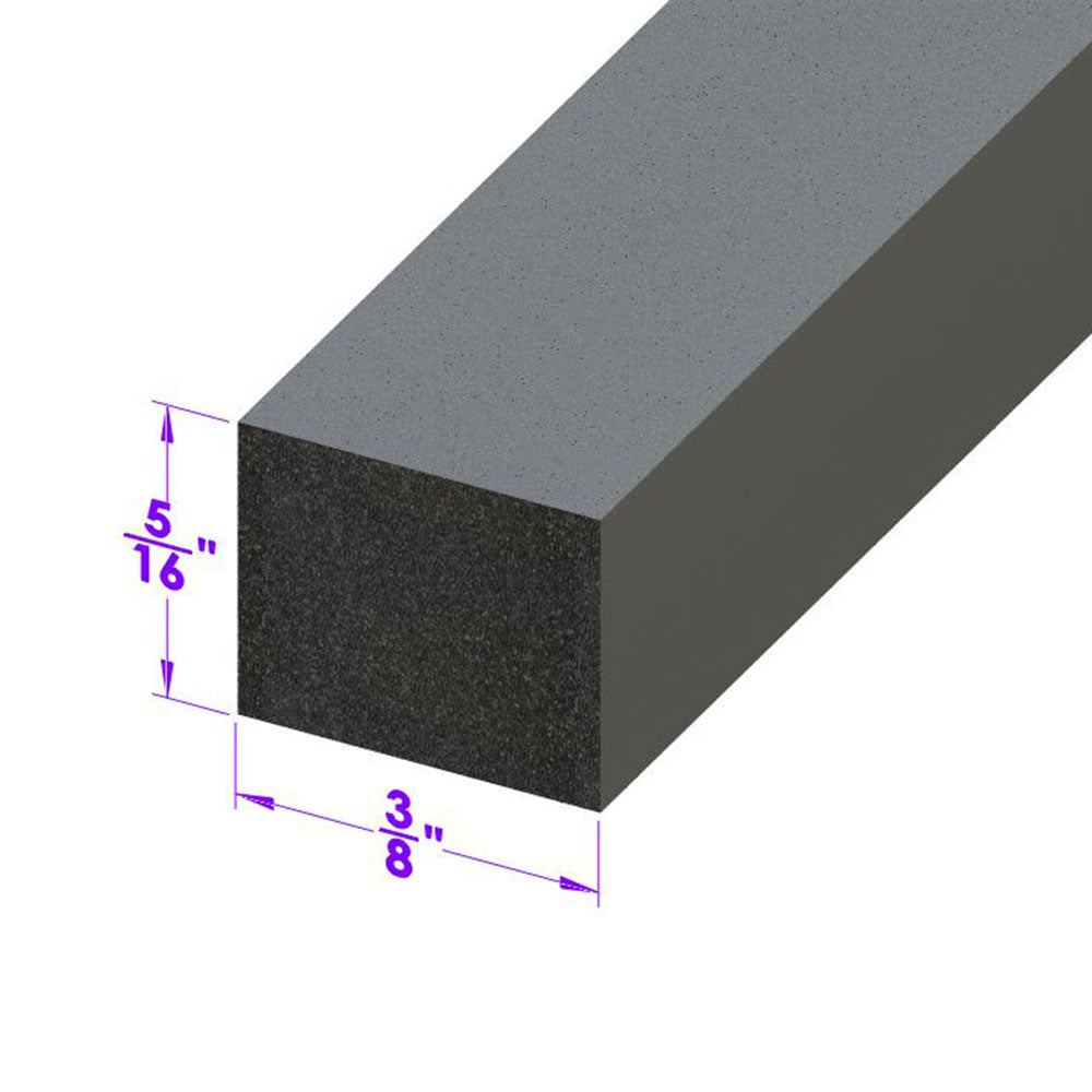 Trunk and Universal Seal Black Sponge, 5/16" Wide X 3/8" Thick; LP 58-H