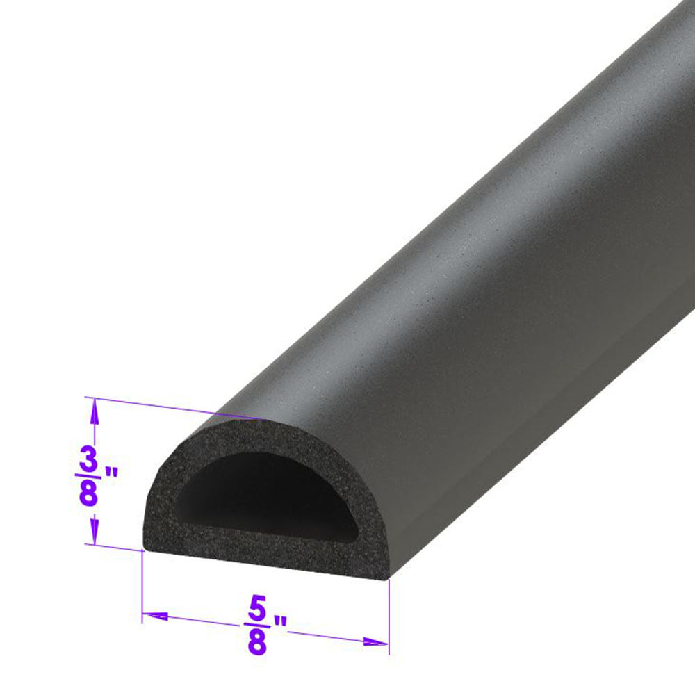 D Shaped Extrusion .61" Wide X .36" High; LP 80-E
