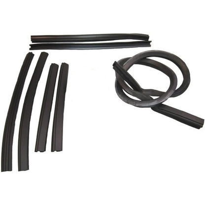 1966-70 CORONET, BELVEDERE II, SATELLITE, SPORT SATELLITE, GTX, ROAD RUNNER,  CONVERTIBLE ROOF RAIL SEAL SET W/HEADER SEALS,1967-69 DART/ CUDA 8PCS