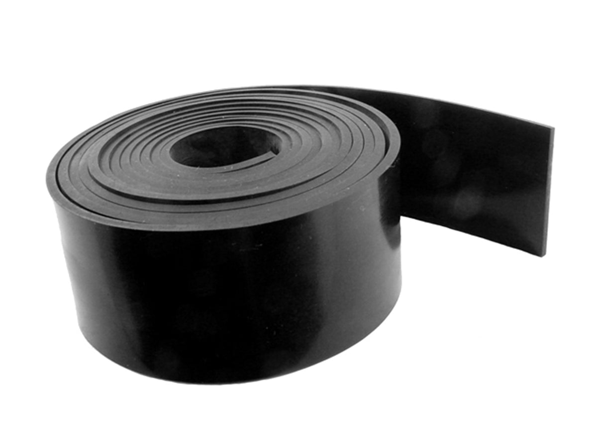 Solid Rubber Sheet 2" Wide, 9' Length, 1/8" Thick; S 18-029F