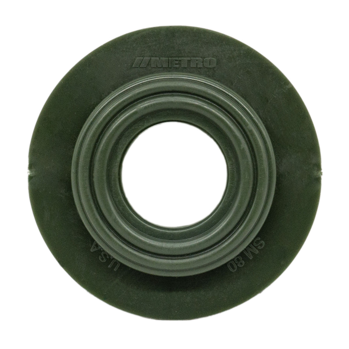 Dimmer Switch Grommet 2-1/2" flange, 1" I.D, Moss Green, Rubber; SM 80-N