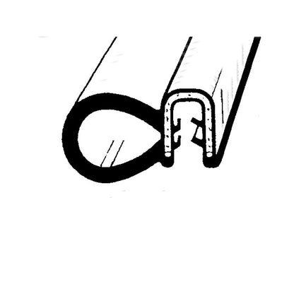 Pinchweld Trim Seal 25' length; TS 2-25