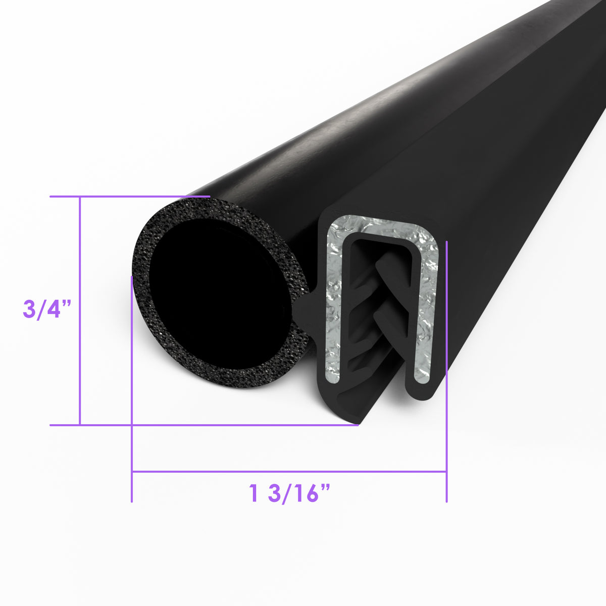 Press-on trim seal 25' length; TS 2-C/25