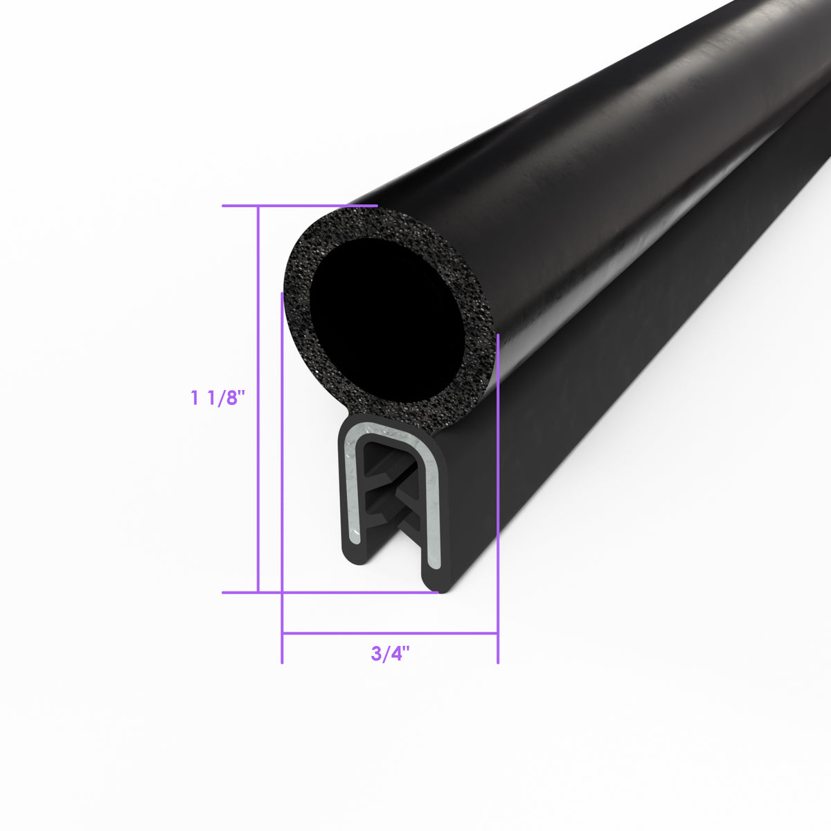 Pinchweld Trim Seal 25' length; TS 3-25