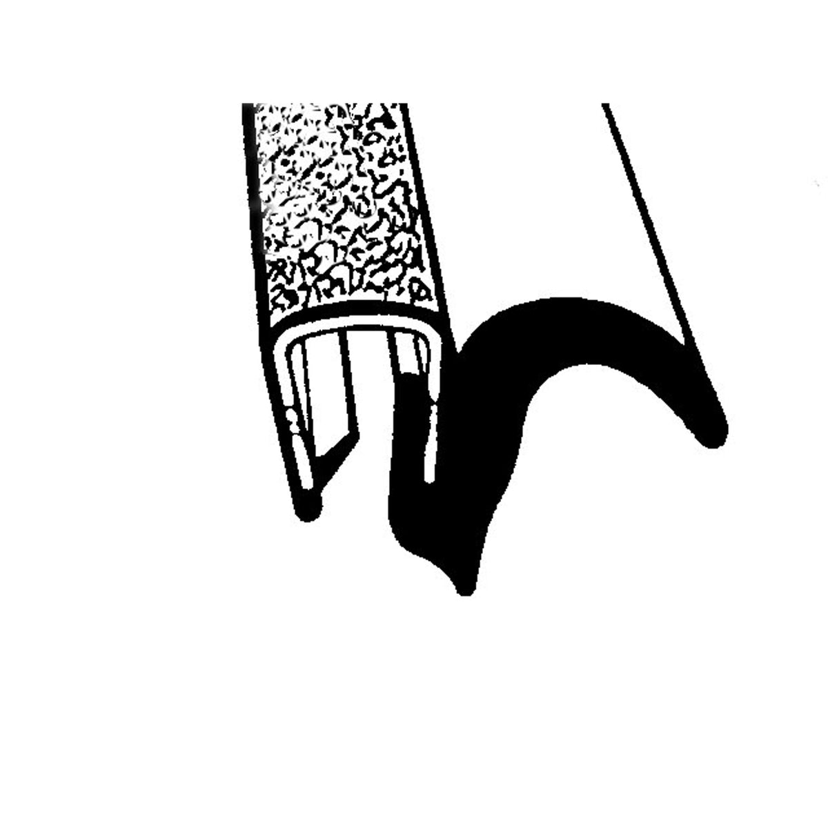 Pinchweld Trim Seal 12' length; TS 7-12
