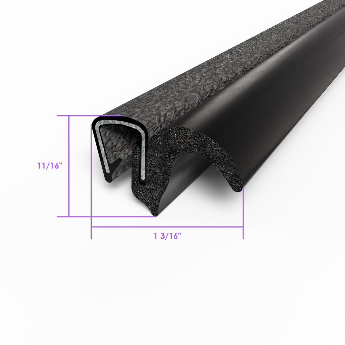 Pinchweld Trim Seal 25' length; TS 7-25