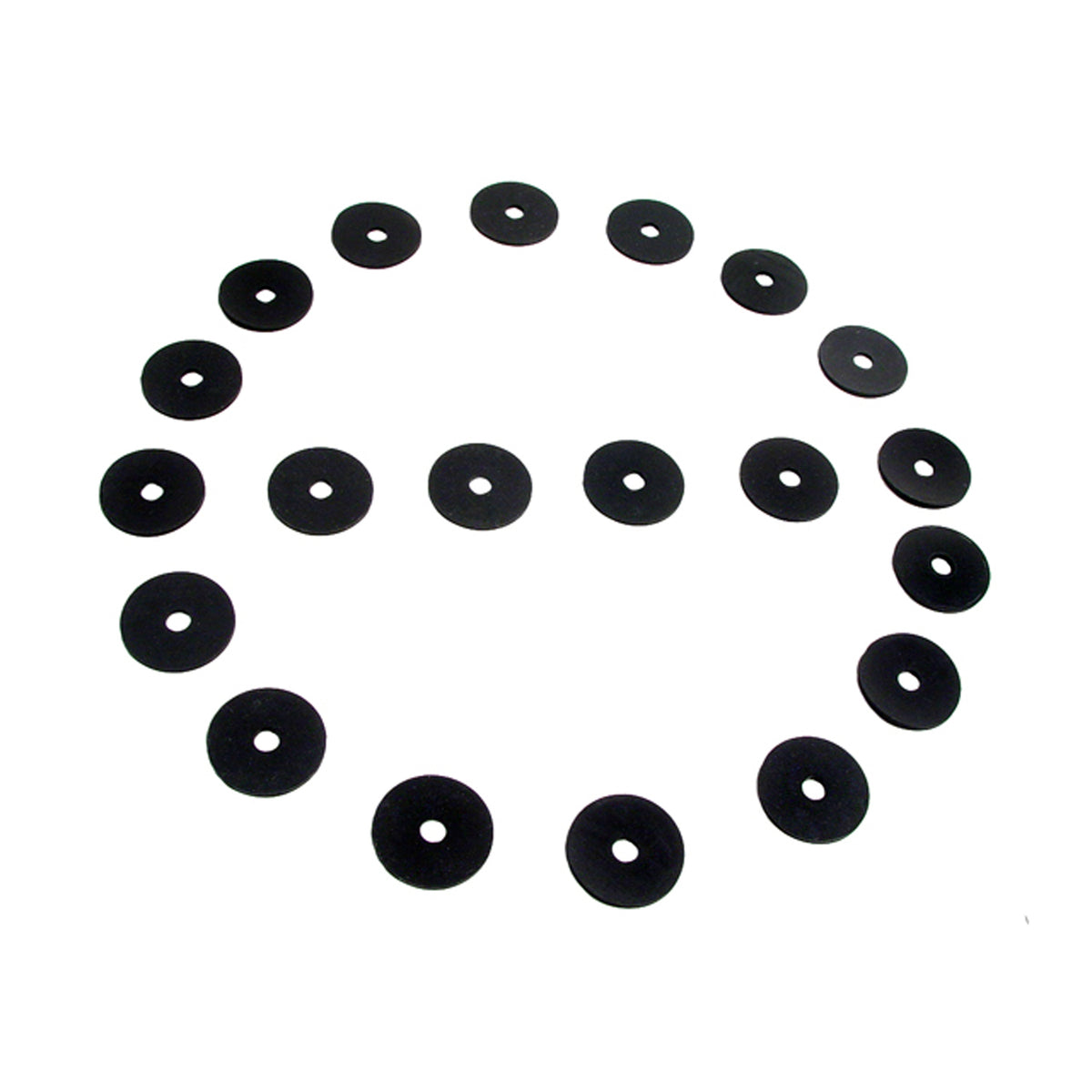 Flat Rubber Washers 7/32" I.D, 1" O.D, 1/16" thick, 20-Piece; UW 17