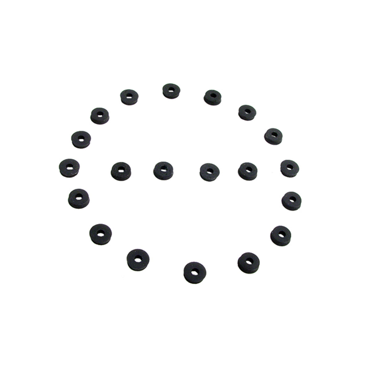Flat Rubber Washers 1/8" I.D, 1/2 O.D, 1/8" thick, 20-Piece; UW 23