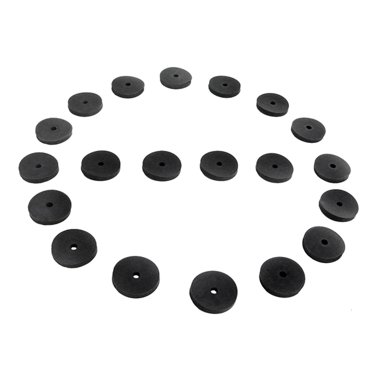 Flat Rubber Washers 1/8" I.D, 1" O.D, 1/8" thick, 20-Piece; UW 25