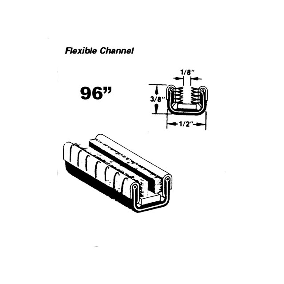 Flexible glass-run channel For Mercedes-Benz 180 1951-1963; WC 12-96