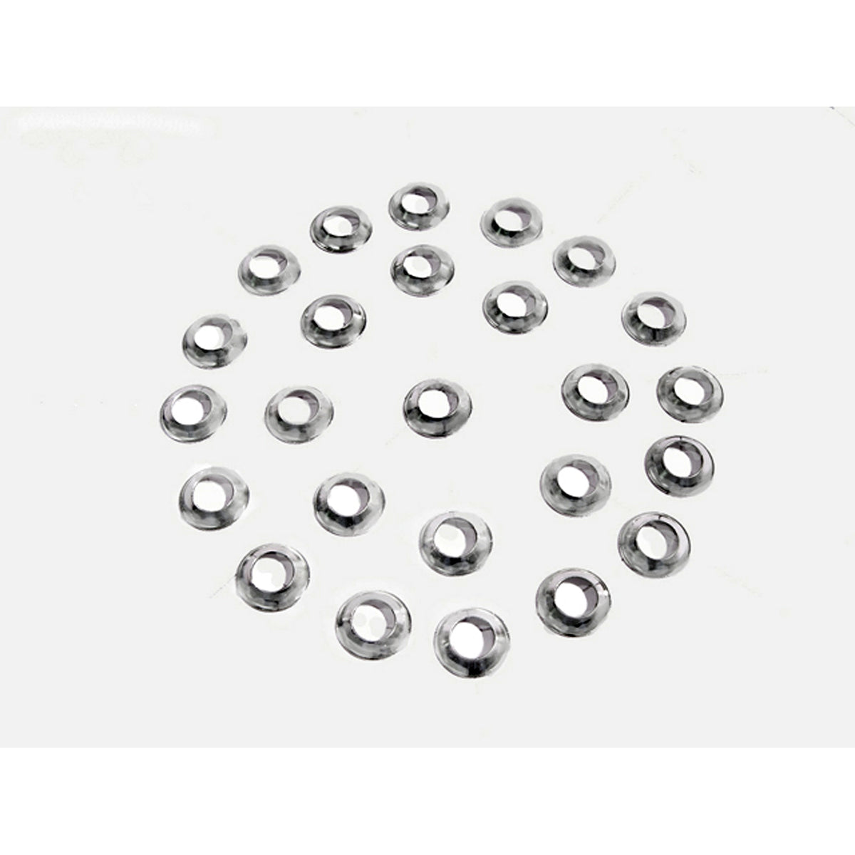 Trimming Washers Nickel plated, 7/16" O.D. X 3/16" I.D, 25-Piece Set; WF 801