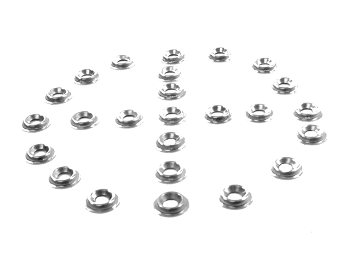 Trimming Washers Nickel plated, 1/2" O.D. X 3/16" I.D, 25-Piece Set; WF 802