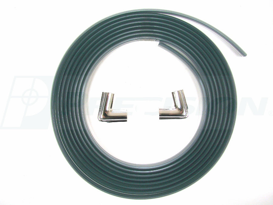 1973-1987 Chevrolet & GMC truck rear window chrome lock strip w/chrome corner pieces