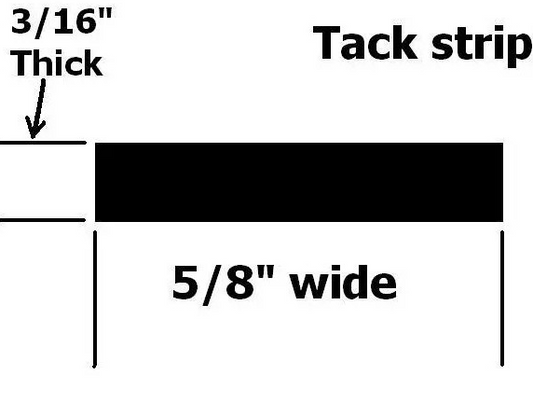 Convertible top tacking material, 1/8" (3/16") X 5/8", sold by the foot with 4 foot minimum