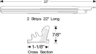 1962-1963 Buick Skylark, Special & Special DeLuxe convertible pillar post weatherstrip seals, pair